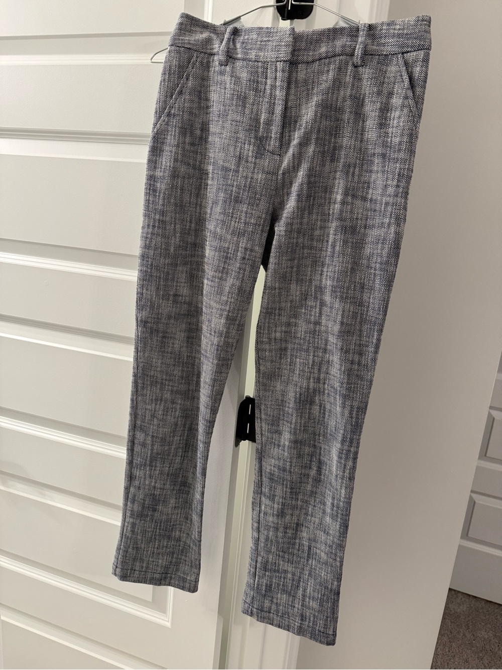 Navy Textured Dress Pants